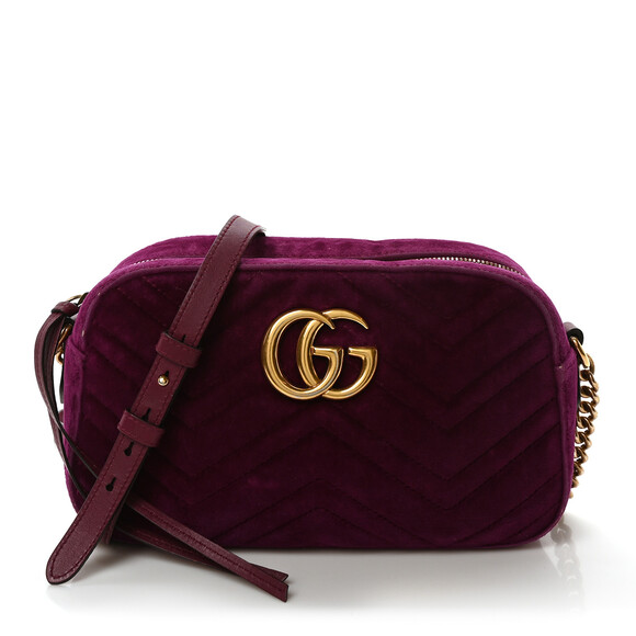 Gucci Velvet Matelasse Small Gg Marmont #183036G64B - Picture 1 of 10